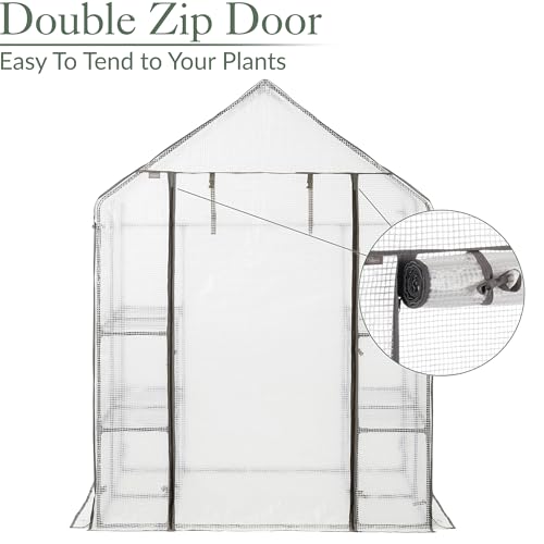 Christow Walk In Greenhouse Cover Replacement, Reinforced Growhouse Cover, H195cm x W143cm x D143cm, Heavy Duty COVER ONLY - Image 5