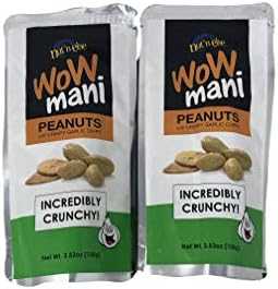 Wow Mani with Garlic Peanuts with Crispy Garlic Chips Pack of Two 3.53 Oc a Pack