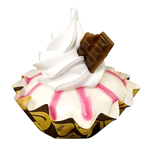 Jingyun Helado Artificial Postres de Comida Falsa Modelo de Helado Falso para el hogar Tiendas Decoración de Escenario-Morado Cover