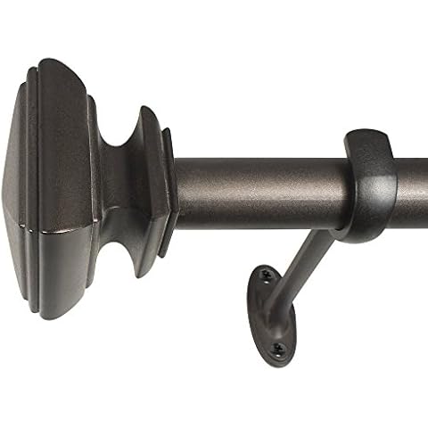 Decopolitan Square Curtain Rod Set, 36 to 72-Inch, Toasted Copper,27933-36CO Cover