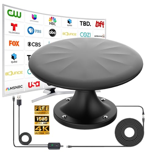 RV Camper Roof Antenna with Signal Booster & 35ft HDTV Cable