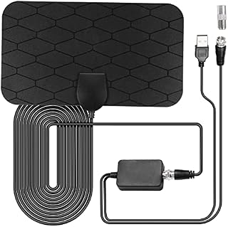 Bingfu Indoor TV Aerial Digital HDTV Antenna with 3 Meter Extension Cable Freeview TV Aerial for Digital HDTV Smart TV Support 1080p VHF UHF Television Local Channels