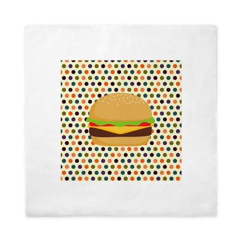 CafePress Mod Polka Dot Burger Queen Duvet Cover, Printed Comforter Cover, Unique Bedding