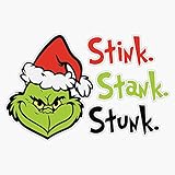 2020 Stink Stank Stunk Matching Family Christmas Pajamas Sticker Bumper Sticker Vinyl Decal 5'