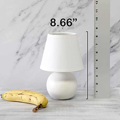 Simple Designs LT2008-OFF Mini Ceramic Globe Table Lamp thumb #3