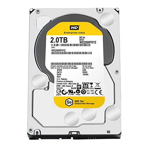 'Western Digital 2 TB Sich 2000 GB Serie ATA III Festplatte – Festplatten (2000 GB, Serie ATA III, 7200 U/min, 3,5, 64 MB, 800000 H) (Generalüberholt)