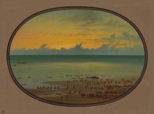 Poster sur toile sans cadre George Catlin déco murale 50x70 cm