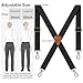 Nfijnlt Suspenders for Men Heavy Duty Elastic, 1.5 Inches Mens Suspenders for Jeans, Adjustable Work X-Back Men's Suspender for Dress Pants