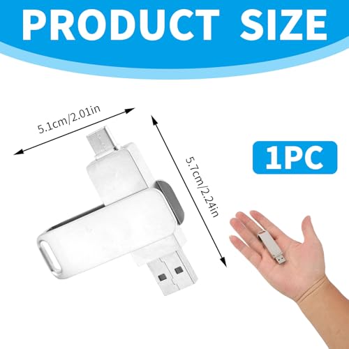 Podwójne złącze 64 GB pamięci USB C – szybka pamięć USB 3.2 i pamięć typu C, prędkość transferu do 200 MB/s, obrotowa konstrukcja, kompatybilna z systemem Android, MacBook, Windows i nie tylko