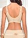 MNBBO 2025 Wireless Bras for Women Full Coverage Bra Full Support and Lift No Underwire Back Smoothing Bralette Skin Everyday Bra (Nude,XL)