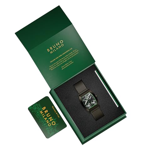 Image of BRUNO MILANO Creative Skeleton Watch with Spinning Wheels and Star Design for Men and Boys