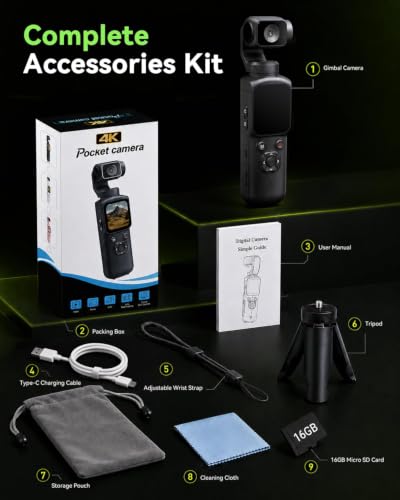 Image of 4K Digital Camera for Vlogging and Beginner Creators, Handheld Video Camera with PDAF Autofocus, 330 AI Face Tracking, WiFi App Control, Webcam and Touch Screen (Jet Black)