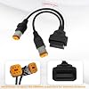 Obd2 Cable for Harley 4pin+6pin 2 in 1 Motorcycle OBD Scanner Adapter,OBD Connector Work with Many Motorcycle Diagnostic Tool 16 Pin to 4 Pin 6 Pin Fits for Harley Davidson Scan Tool