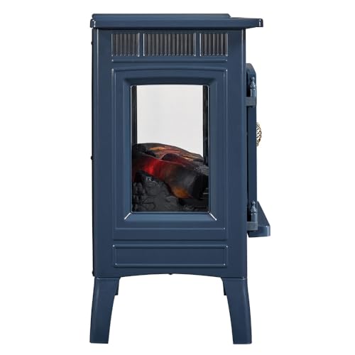 duraflame Freestanding Electric Fireplace Stove Heater with 3D Flame Effect for 1,000 Sq. Ft. Room, Navy - Image 13