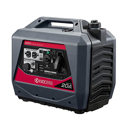 京セラ 旧リョービ プロ用 発電機 EGI200 664500A ブラック 定格出力 100V-2.0kVA 12V-8.0A 連続運転4~9.5時間 自動車用無鉛ガソリン使用