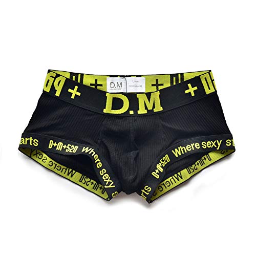D.M Men's Underwear Trunks Briefs Cotton Fashion Low Rise Comfortable Underpants
