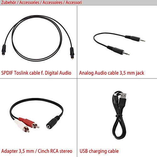 Transmisor audio Bluetooth 5.0 FeinTech aptX HD negro con entrada Toslink SPDIF 5