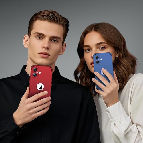 Image of ORETECH 3 in 1 for iPhone 16 Case with 2 x 9H Screen Protector,Blue | Full Body Shockproof Design Smooth Texture,15FT Military Grade, Camera Lens Shield, with Armor Front Frame Protection