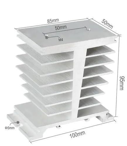 Relé de estado sólido SSR trifásico para radiador de 10 A a 200 A con diseño compacto 100x96x50 2