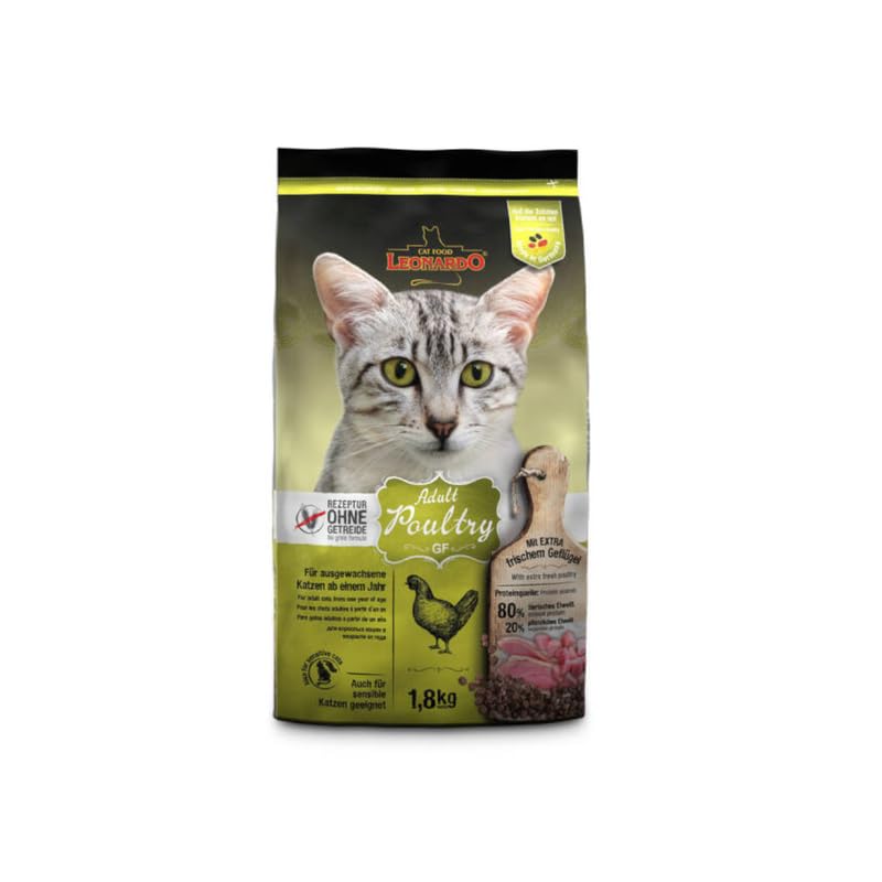 Leonardo Adult Poultry GF 2kg×2 LEONARDO Adult GF Poultry | Double Pack | 2 x 300g | Dry Food for