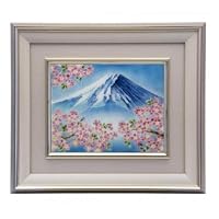 Amazon.co.jp: 七宝焼 2号 額 (縦355mm×横405mm×奥行50mm) (桜