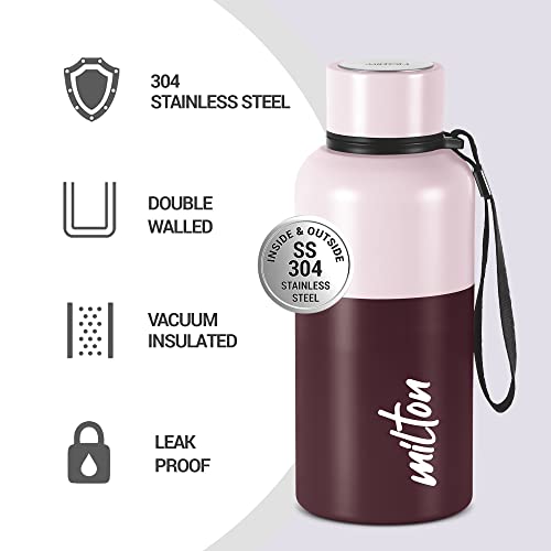 Milton Ancy 500 Thermosteel Water Bottle, 520 ml, Brown | 24 Hours Hot and Cold | Easy to Carry | Rust Proof | Tea | Coffee | Office| Gym | Home | Kitchen | Hiking | Trekking |... - Image 4
