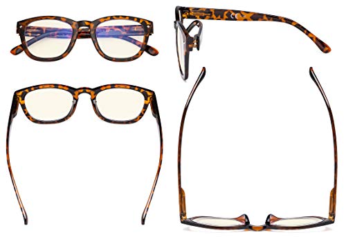 Image of Eyekepper Blue Light Filter Reading Glasses - UV420 Protection Computer Reader Eyeglasses - Tortoise +0.75