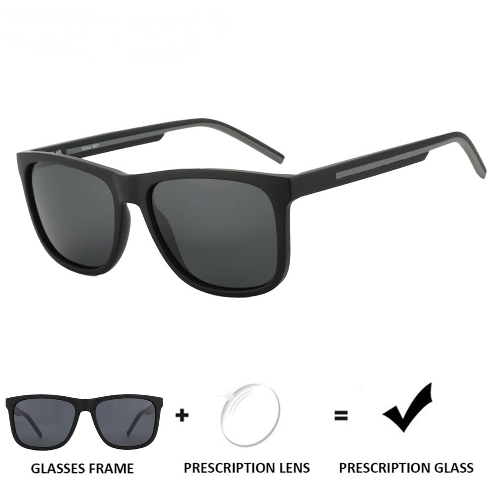 Gafas de sol polarizadas para hombre - Montura ligera, forma cuadrada, protección UV400