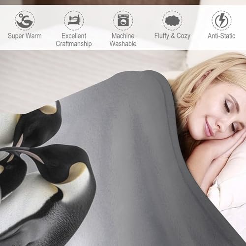 Couverture pingouin chaude pour calmer les nuits fraîches de bébé