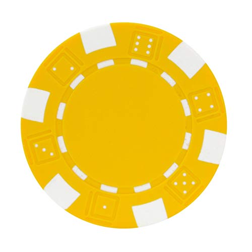 Wertyu 25 Pcs/Lot Poker Chips Classic Entertament Chips 5 Colors Texas Hold’em Poker Chips Poker Table Chips Game Chips Set Poker Chips (Color : Yellow) #TOP12