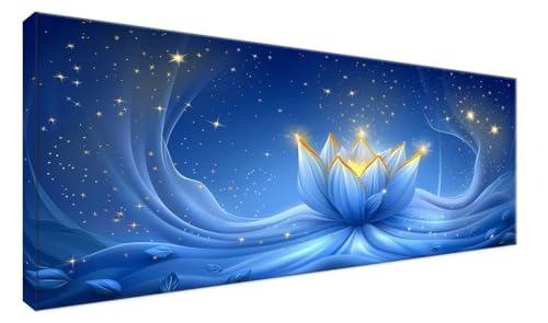 Peinture diamant adulte XXL lotus, broderie grand format 70x40 pour salon