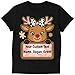 Custom Christmas T-Shirt with Cute Deer – Personalized Front Text & Back Text-Handmade Holiday Tee with Color & Size Options