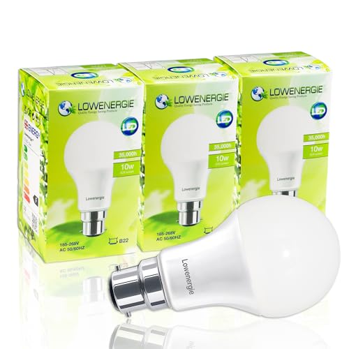LOWENERGIE LED Light Bulb 10w Bayonet B22 Day White 6000K A60 GLS Energy Saving Lamp (3)