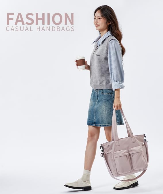 Bolso Tote para mujer resistente al agua con múltiples bolsillos miniatura 2