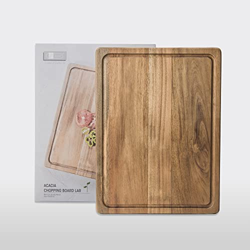Jf James.f Large Acacia Wood Cutting Board 16X12 Inch, 1 Inch Thick Hardwood Cutting Board With Juice Groove Wooden Chopping Board For Kitchen #TOP6