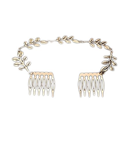Persun Women's Metallic Leaves Hair Comb