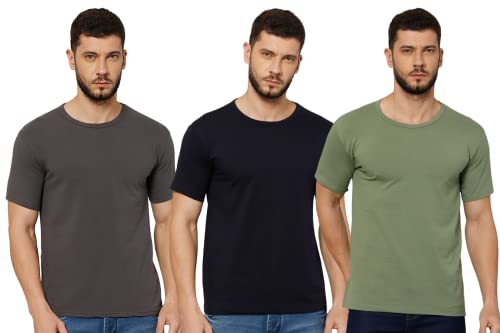 Image of T-Shirt for Men - 100% Cotton Casual T-Shirt | Half Sleeve, Round Neck 4 Way Stretch Fabric | Slim Fit T-Shirt