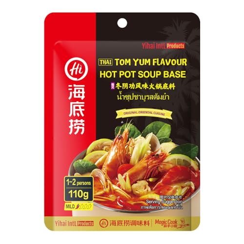 Haidilao Chinese Hot Pot Soup Base Seasoning Sauce 海底捞火鍋湯料 (Thai Tom Yum Flavour 110g)