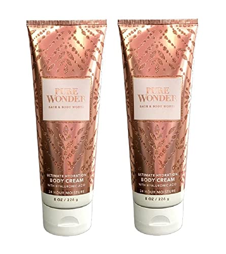 Bath & Body Works Strawberry Soda Ultimate Hydration Body Cream For Women 8 Fl Oz 2- Pack (Pure Wonder) #TOP30