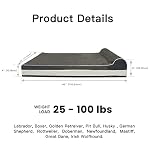 Laifug Orthopedic Memory Foam Extra Large Dog Bed with Pillow and Durable Water Proof Liner & Removable Washable Cover & Smart Design (Large (46"x28"x8"), Grey) - Image 2