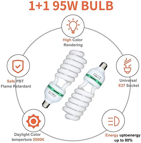 Mountdog Softbox Lighting Kit Photography Studio Light 2X50X70Cm Professional Continuous Light System With E27 95W Bulbs 5500K Photo Equipment For Filming Model Portraits Advertising Shooting #TOP3