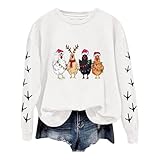 Rollkragenpullover Damen Wolle Weihnachts-Übergröße, langärmeliges Sweatshirt mit...