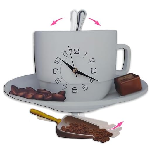 Kitchen Wall Clock, Kitchen Wall Decor, Swinging Wall Clock.