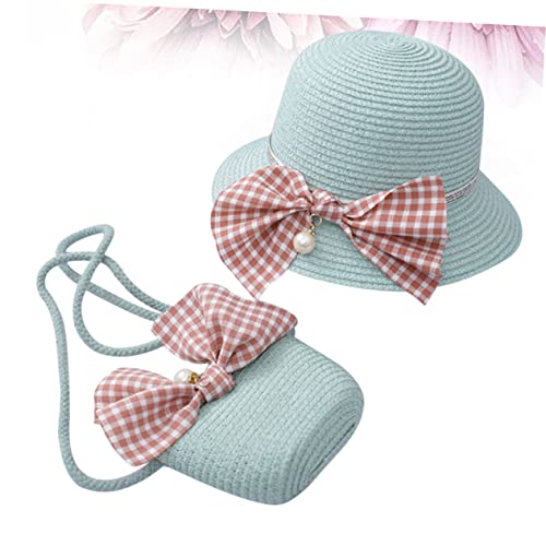 Sombrero de paja de playa flexible y ligero YSJNHX para proteger del sol con bolsa verde 3