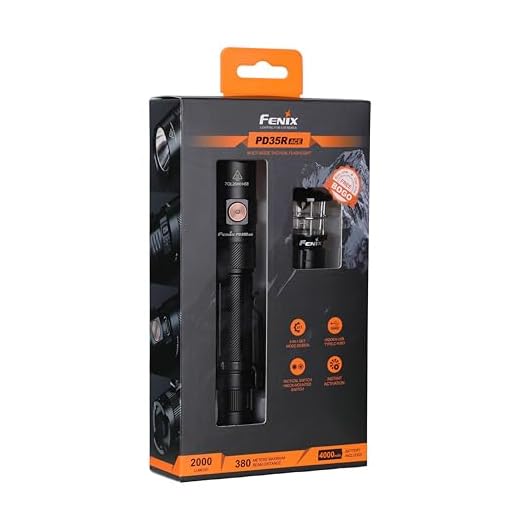Fenix PD35R ACE Taschenlampe mit CL01 Mini-Laterne | 2000 Lumen | 380 m | 720 Stunden max | wählbare Modusprofile | Rotierende Ladeanschlussabdeckung | Große Kapazität 4000 mAh Akku | IP68
