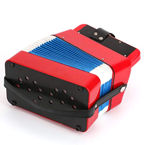 Image of Tosnail Kids Piano Percussion Accordion Musical Toy, Red