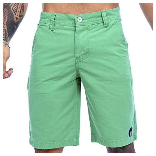 Kit Com 3 Bermudas Sarja Masculinas Coloridas Baratas - Icari Fashion (42)