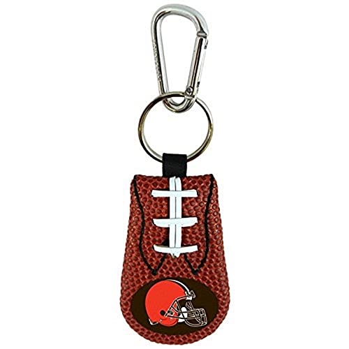 Porte-clés Cleveland Browns avec texture authentique de ballon de football NFL marron