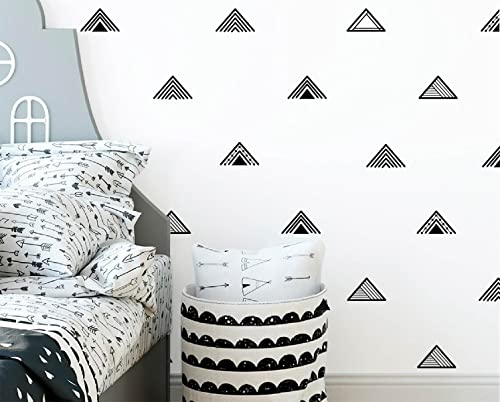 Vinilos Decorativos Triángulos Geométricos 4 pulgadas Negro miniatura 3