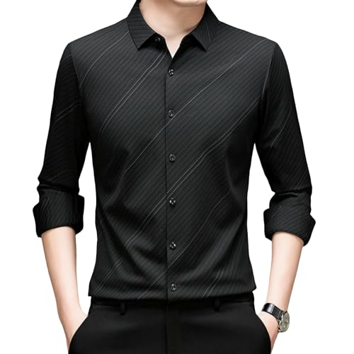 Camisa informal de negocios slim fit que elimina las molestas arrugas